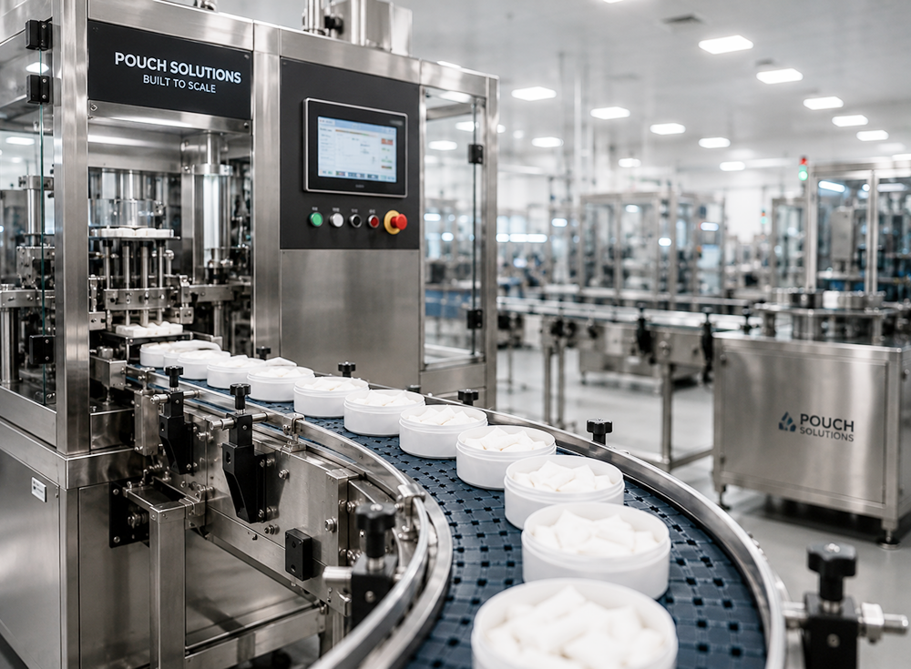 Commercial pouch manufacturing line